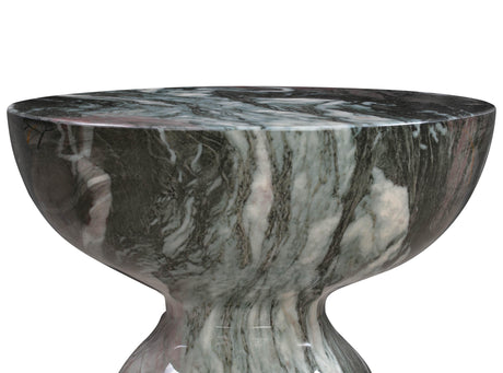 Rue Marble Indoor / Outdoor Round Side Table by TOV Furniture at Eve Furniture