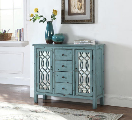 Rue Antique Blue 4-Drawer Accent Cabinet by Coaster at Eve Furniture