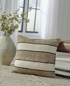 Rueford Brown/Black/Natural Pillow by Ashley at Eve Furniture