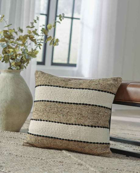 Rueford Brown/Black/Natural Pillow by Ashley at Eve Furniture