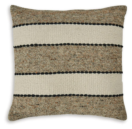 Rueford Brown/Black/Natural Pillow (Set of 4) by Ashley at Eve Furniture