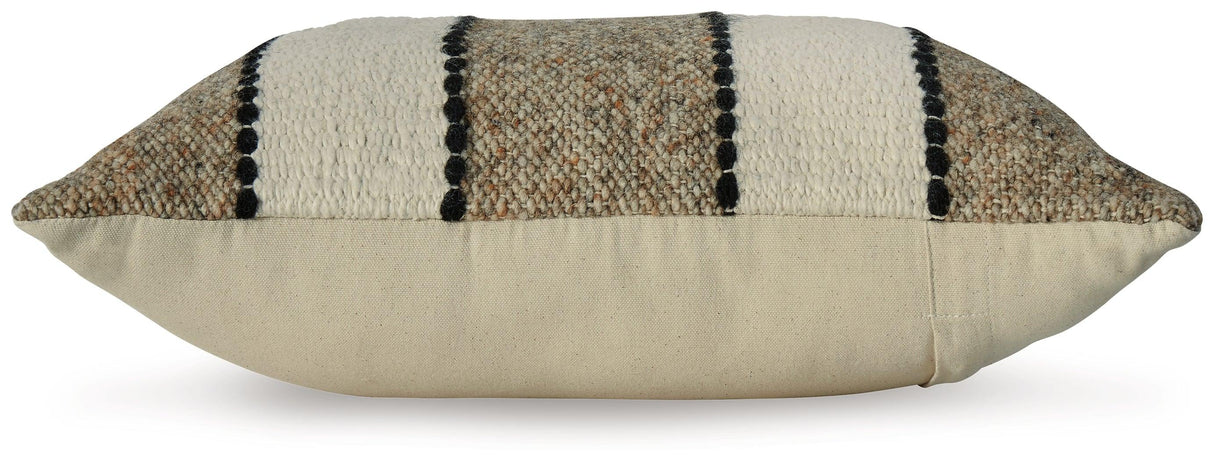 Rueford Brown/Black/Natural Pillow (Set of 4) by Ashley at Eve Furniture