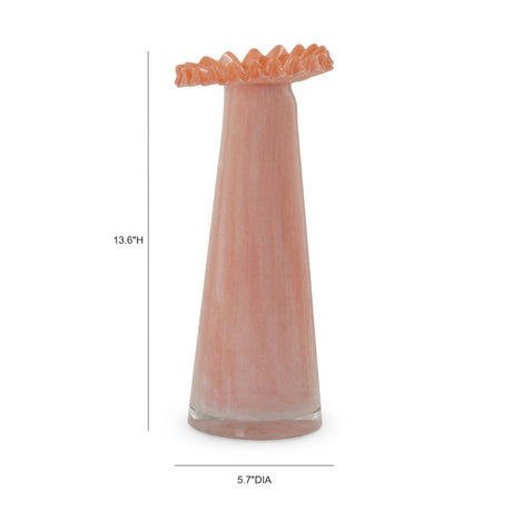 Ruff Ombre Pink Glass Vase by TOV Furniture at Eve Furniture