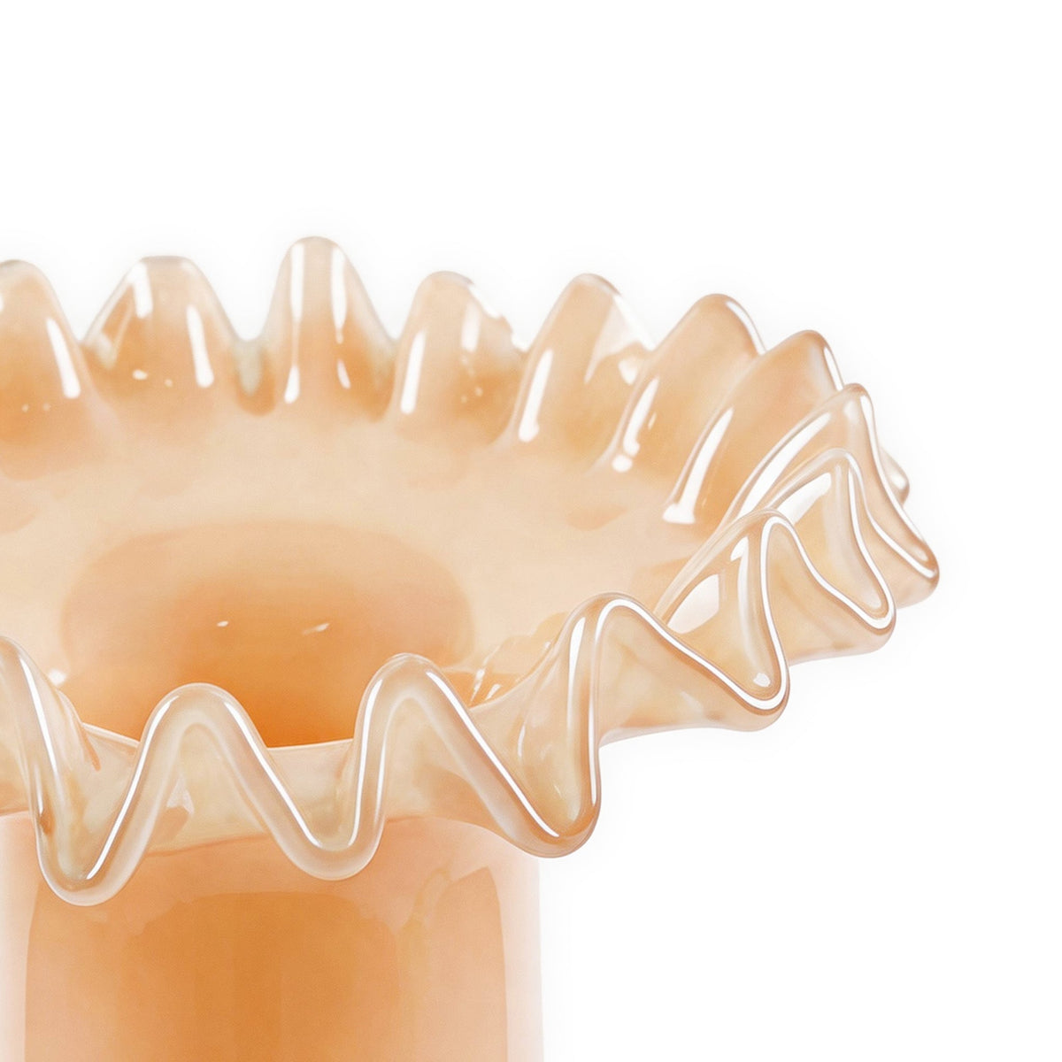 Ruff Peach Glass Vase by TOV Furniture at Eve Furniture