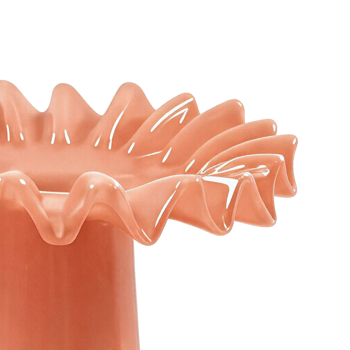 Ruff Salmon Glass Vase by TOV Furniture at Eve Furniture