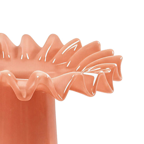 Ruff Salmon Glass Vase by TOV Furniture at Eve Furniture