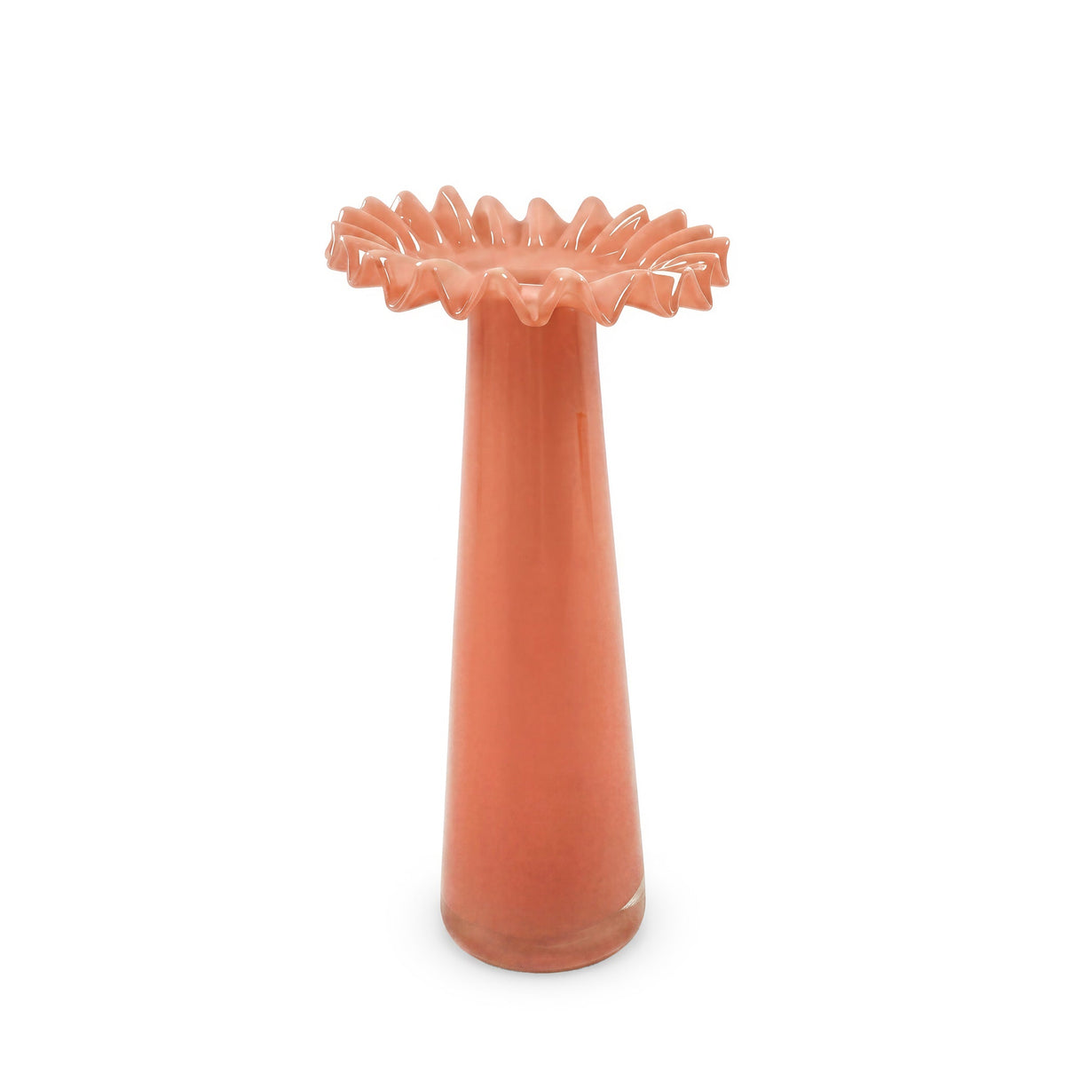 Ruff Salmon Glass Vase by TOV Furniture at Eve Furniture