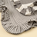 Ruffle Stripe Tea Towels S/2, Grey, Set of 2 by Mercana at Eve Furniture
