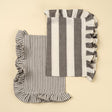 Ruffle Stripe Tea Towels S/2, Grey, Set of 2 by Mercana at Eve Furniture
