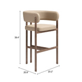 Ruge Barstool Beige by Zuomod at Eve Furniture