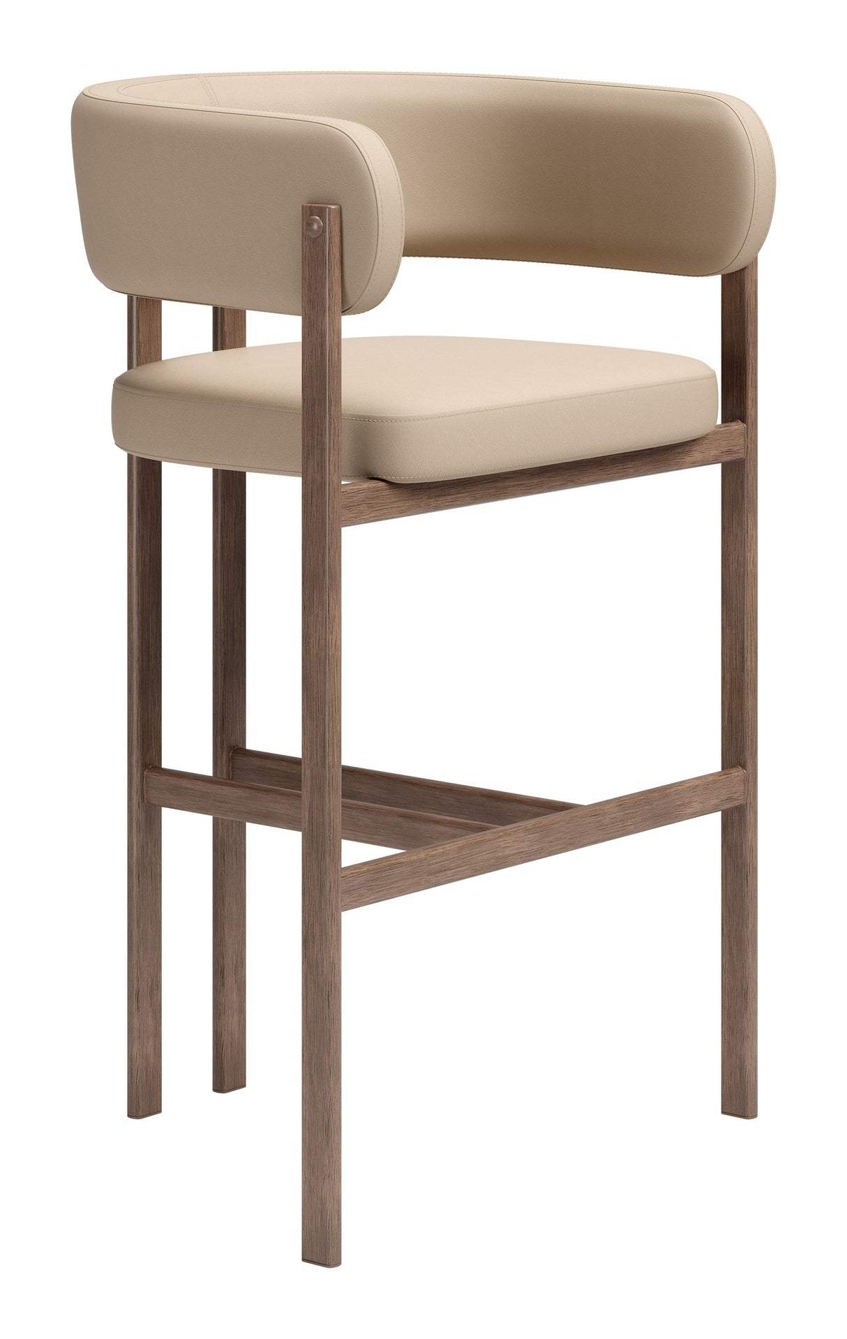 Ruge Barstool Beige by Zuomod at Eve Furniture