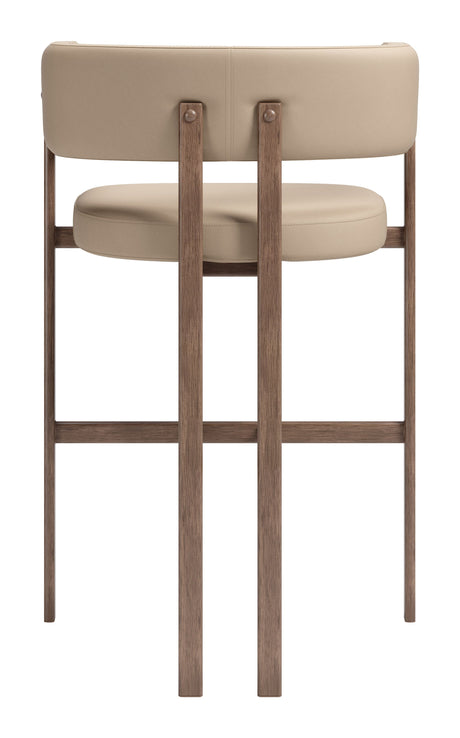 Ruge Barstool Beige by Zuomod at Eve Furniture