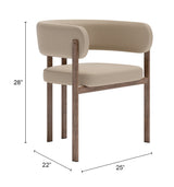 Ruge Beige Dining Chair (Set of 2) by Zuomod at Eve Furniture