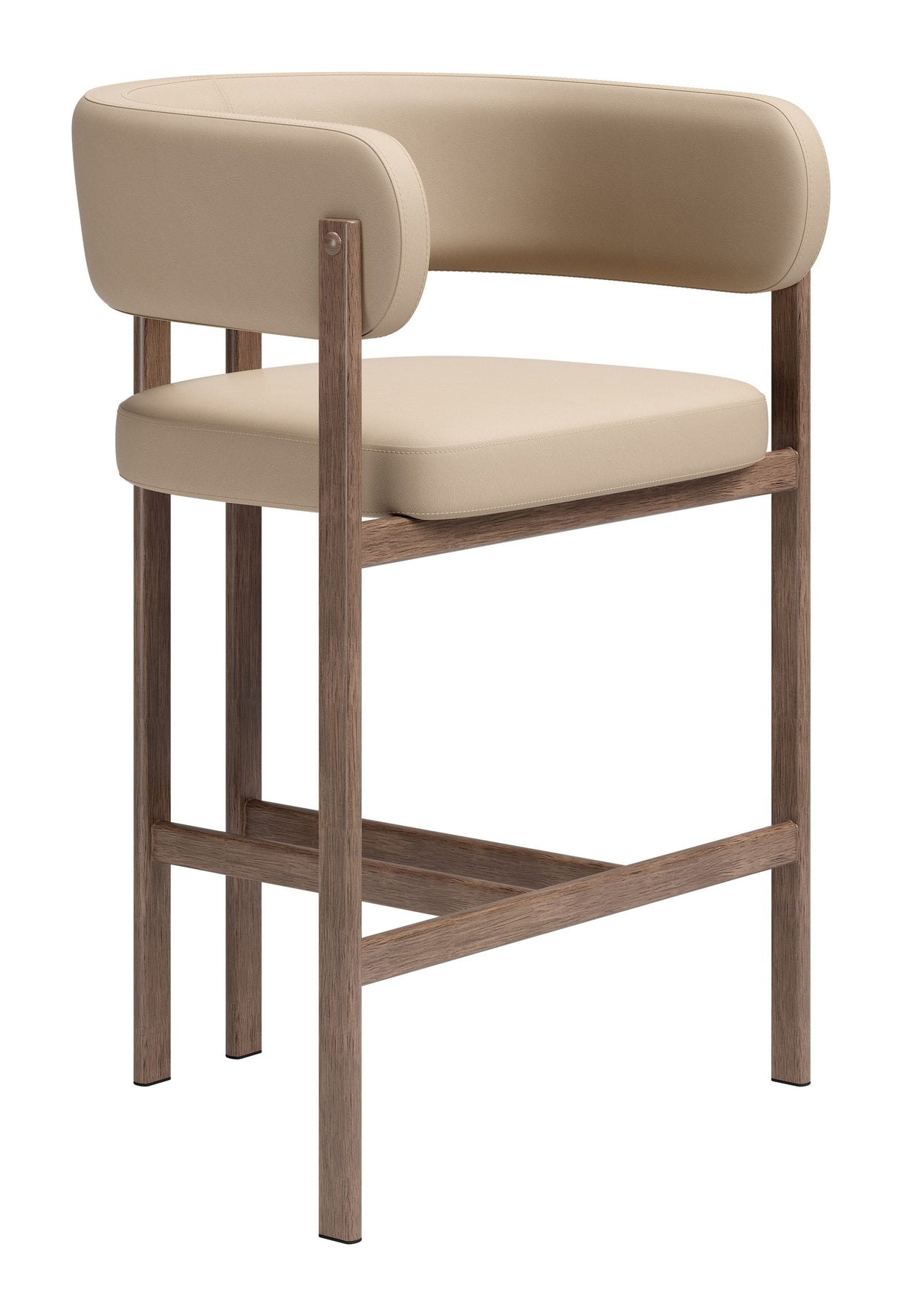 Ruge Counter Stool Beige by Zuomod at Eve Furniture