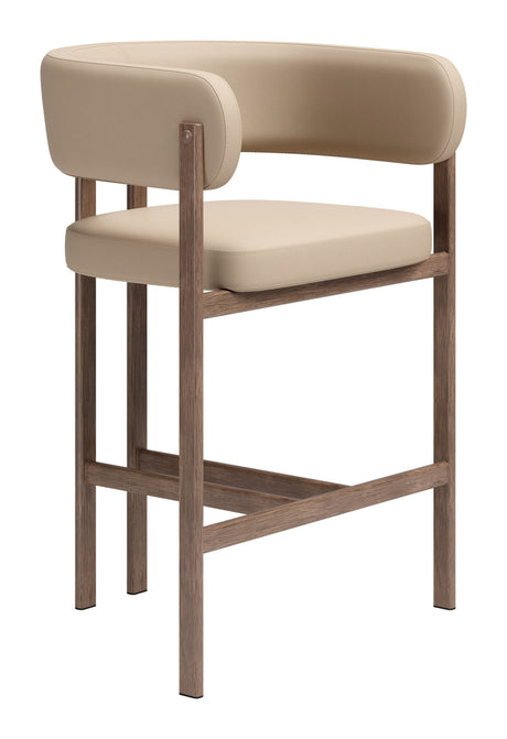 Ruge Counter Stool Beige by Zuomod at Eve Furniture