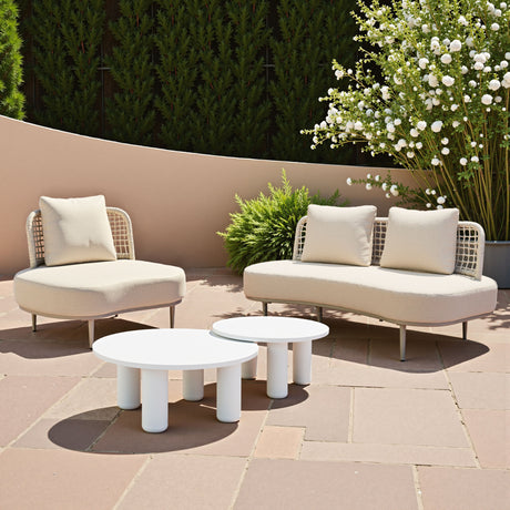 Ruhe Beige Outdoor Accent Chair by Zuomod at Eve Furniture