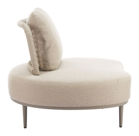 Ruhe Beige Outdoor Accent Chair by Zuomod at Eve Furniture