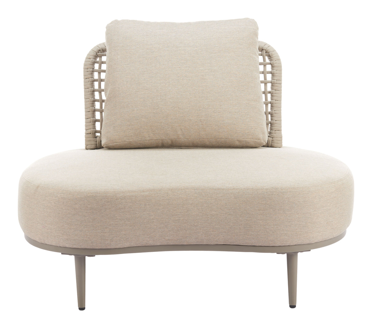 Ruhe Beige Outdoor Accent Chair by Zuomod at Eve Furniture