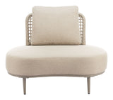 Ruhe Beige Outdoor Accent Chair by Zuomod at Eve Furniture