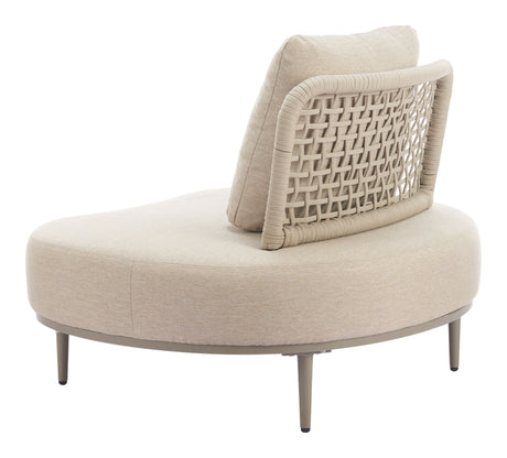Ruhe Beige Outdoor Accent Chair by Zuomod at Eve Furniture