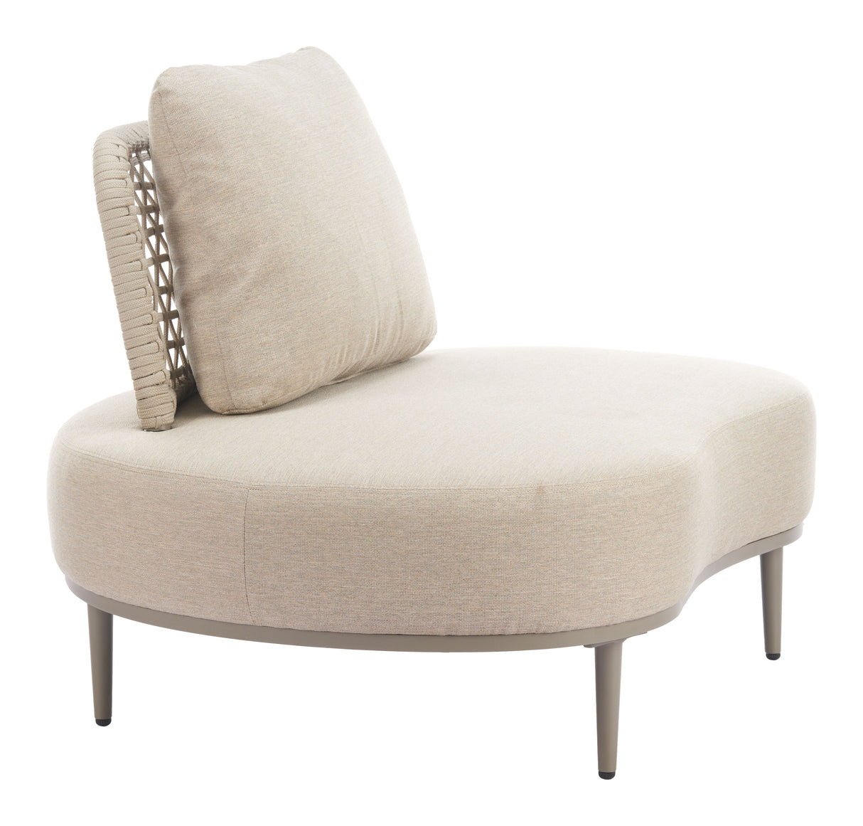 Ruhe Beige Outdoor Accent Chair by Zuomod at Eve Furniture