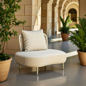 Ruhe Beige Outdoor Accent Chair by Zuomod at Eve Furniture