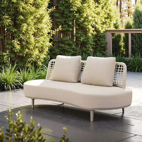 Ruhe Beige Outdoor Sofa by Zuomod at Eve Furniture
