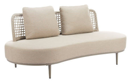 Ruhe Beige Outdoor Sofa by Zuomod at Eve Furniture