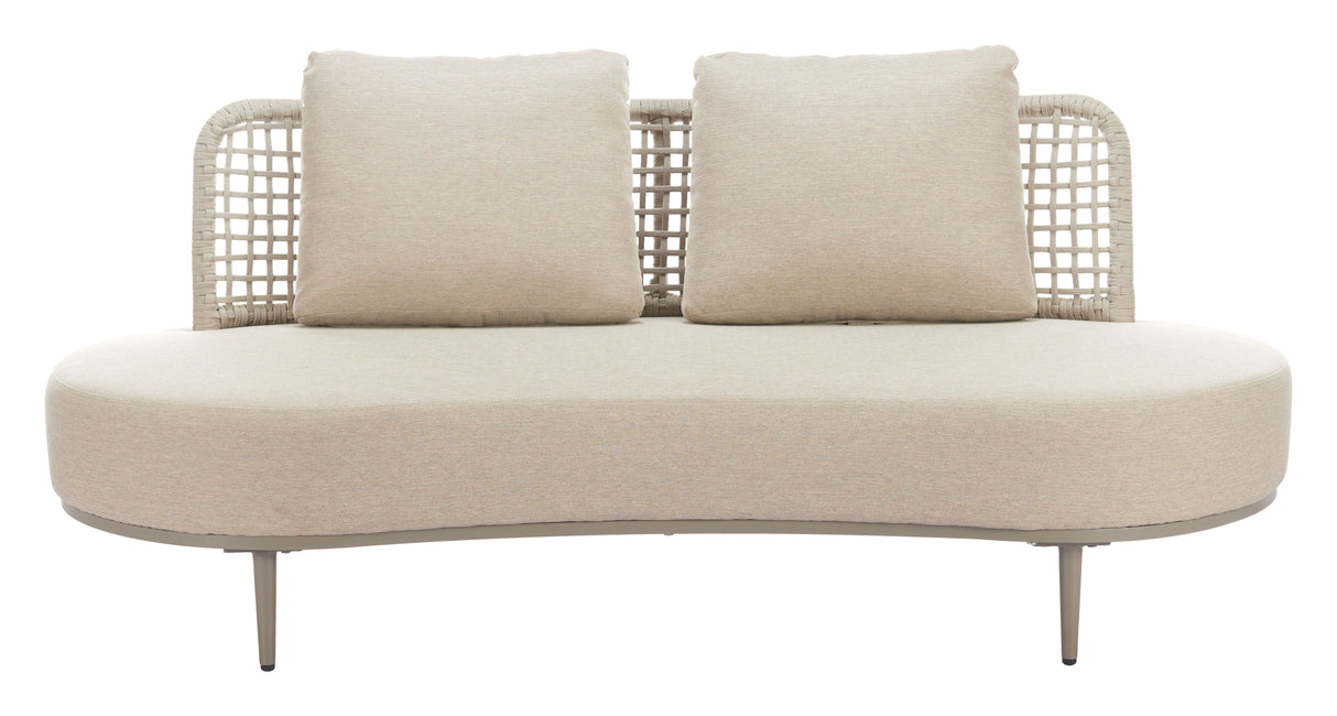 Ruhe Beige Outdoor Sofa by Zuomod at Eve Furniture