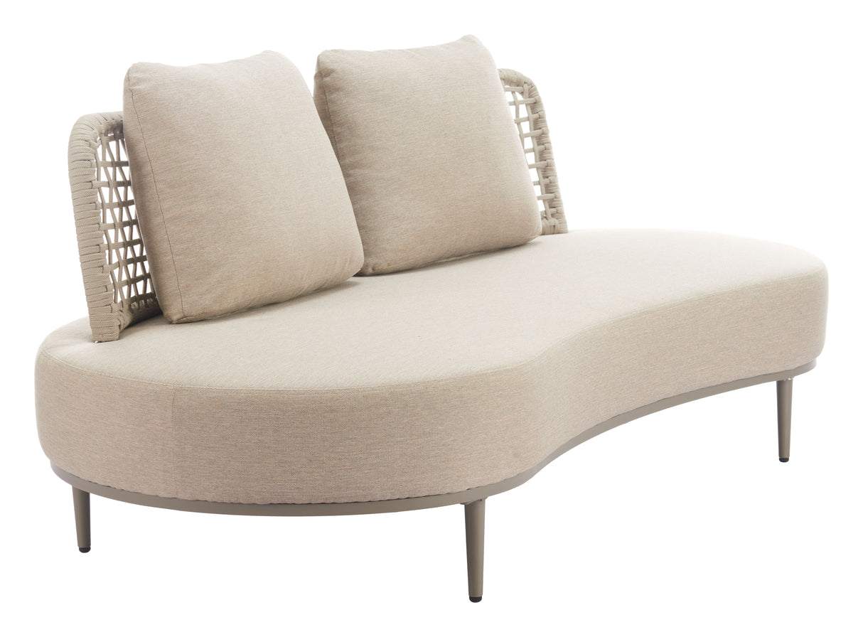 Ruhe Beige Outdoor Sofa by Zuomod at Eve Furniture