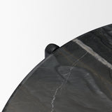 Rumer Black Wood w/ Black Marble Coffee Table by Mercana at Eve Furniture