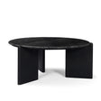 Rumer Black Wood w/ Black Marble Coffee Table by Mercana at Eve Furniture