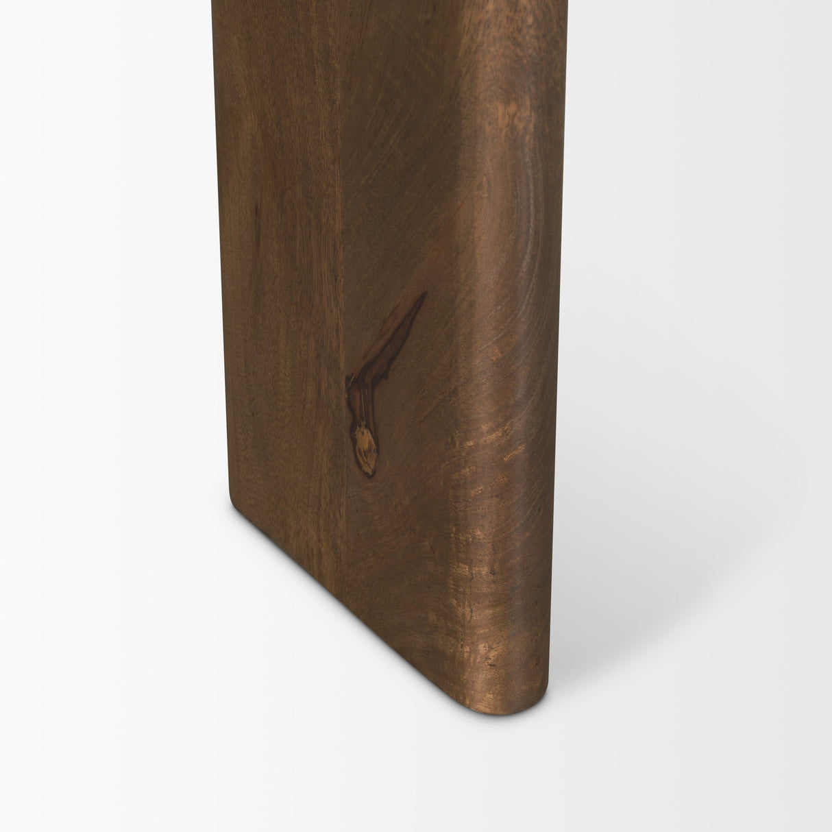 Rumer Dark Brown Wood w/ White Marble Side Table by Mercana at Eve Furniture