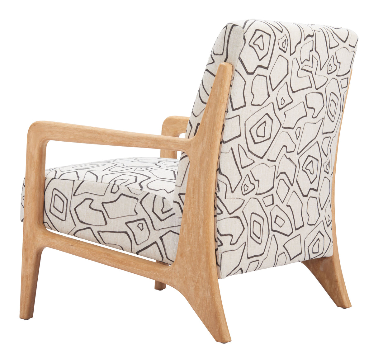 Runa Beige & Natural Accent Chair by Zuomod at Eve Furniture