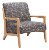 Runa Gray & Natural Accent Chair by Zuomod at Eve Furniture