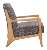 Runa Gray & Natural Accent Chair by Zuomod at Eve Furniture