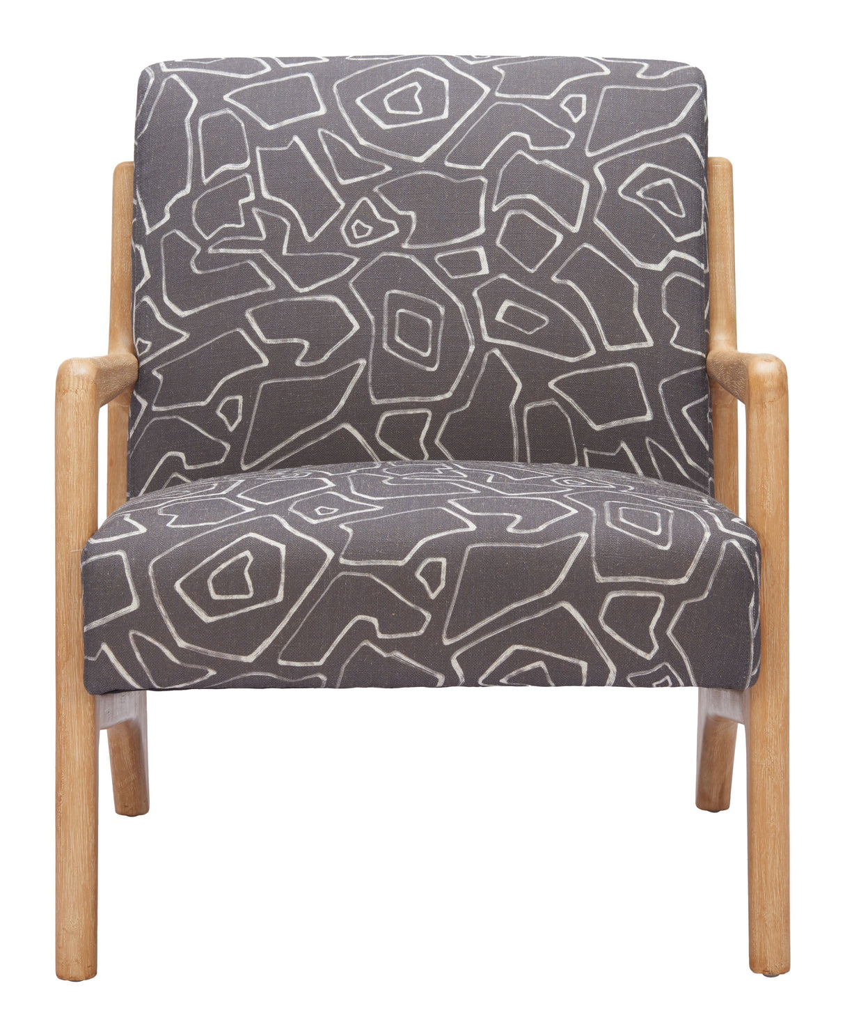 Runa Gray & Natural Accent Chair by Zuomod at Eve Furniture