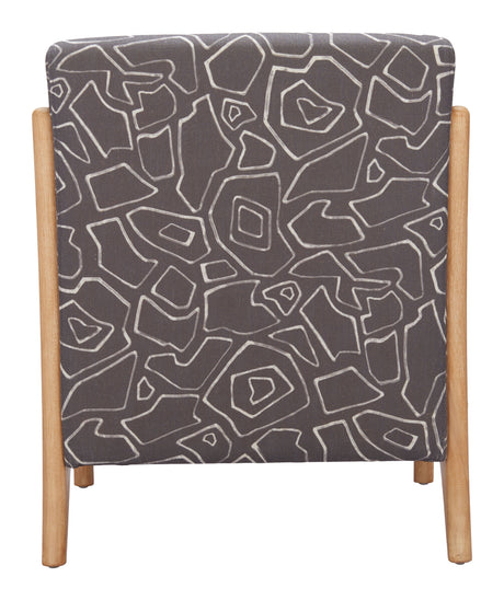 Runa Gray & Natural Accent Chair by Zuomod at Eve Furniture