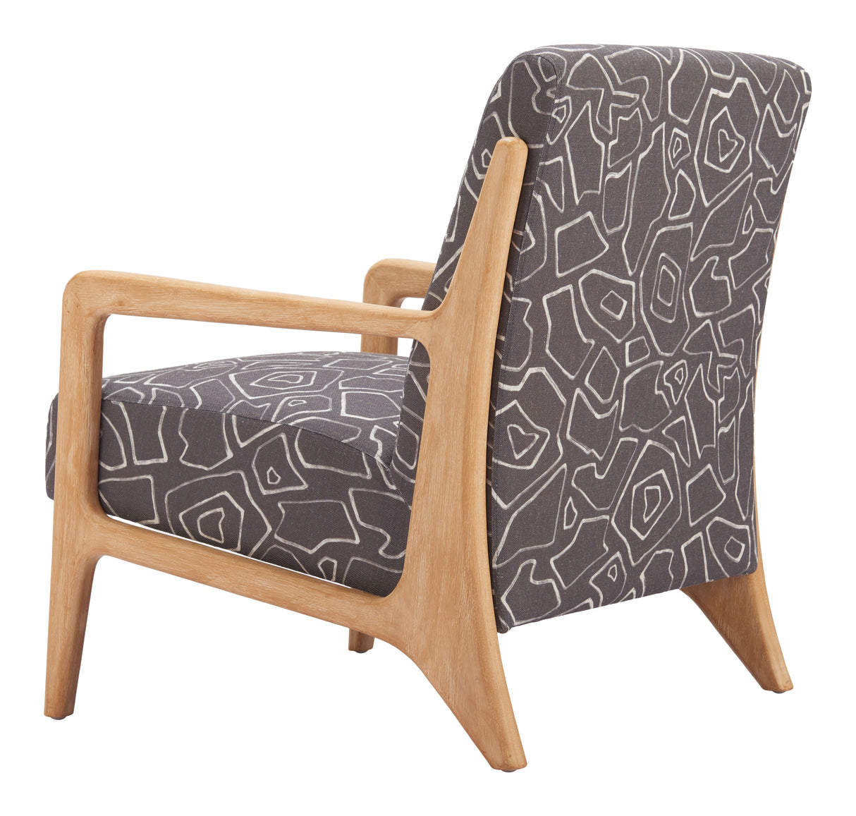 Runa Gray & Natural Accent Chair by Zuomod at Eve Furniture