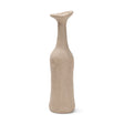Runa Small Taupe Ceramic Rustic Decorative Bottle by Mercana at Eve Furniture