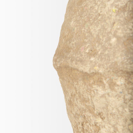 Rundal Large Beige Paper Mache Vase by Mercana at Eve Furniture