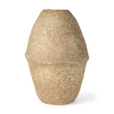 Rundal Large Beige Paper Mache Vase by Mercana at Eve Furniture