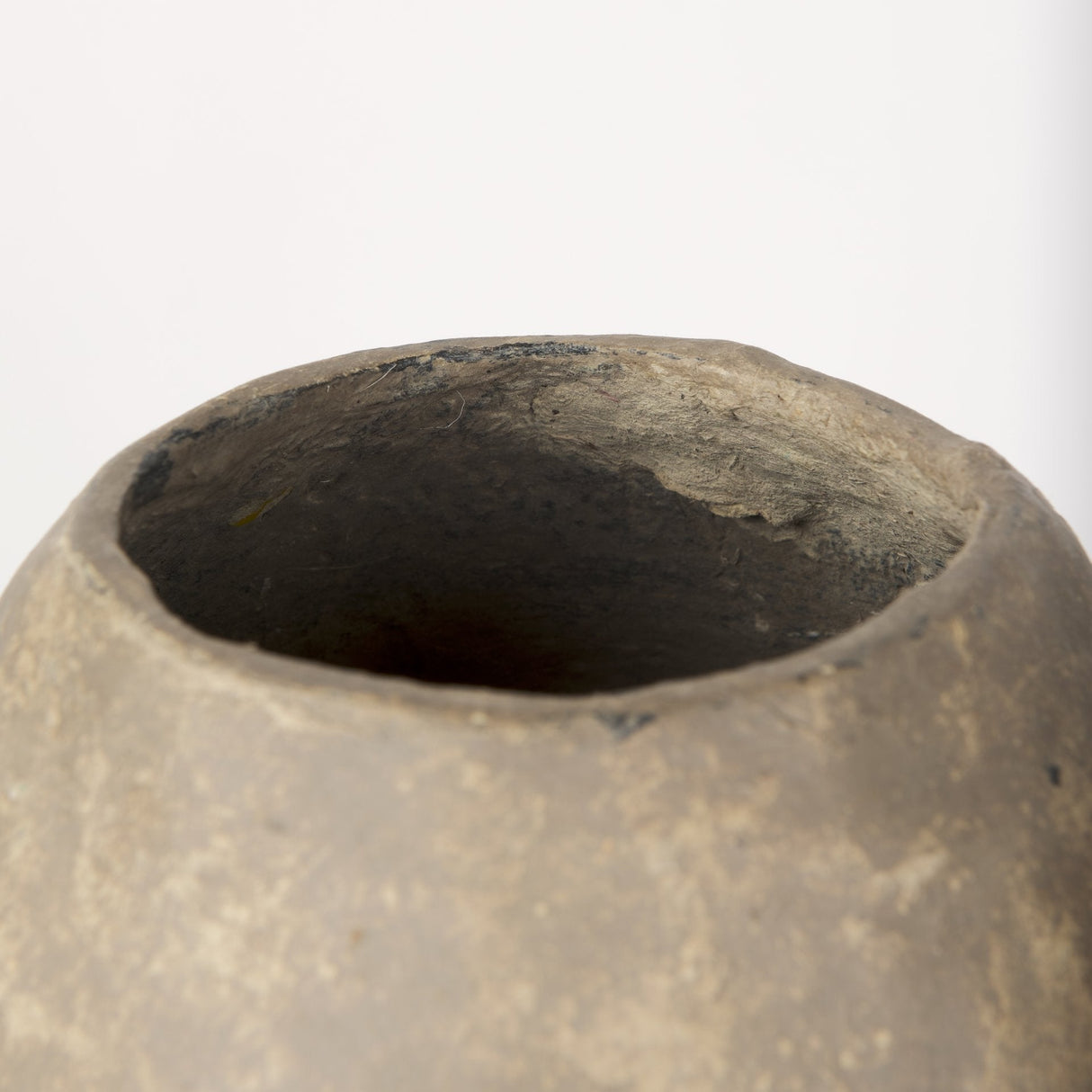Rundal Large Gray Paper Mache Vase by Mercana at Eve Furniture