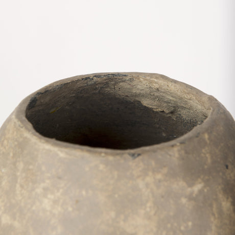 Rundal Large Gray Paper Mache Vase by Mercana at Eve Furniture