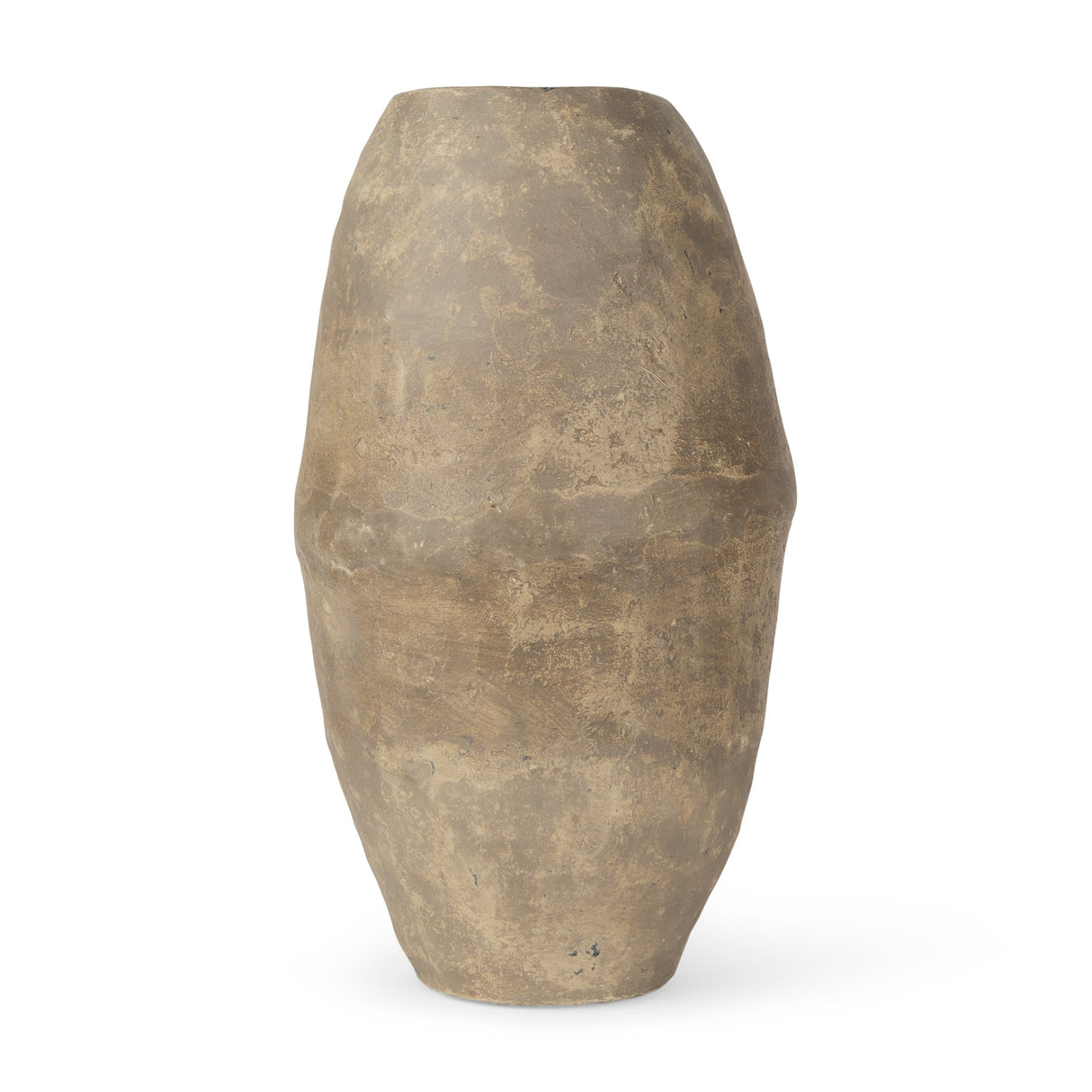 Rundal Large Gray Paper Mache Vase by Mercana at Eve Furniture