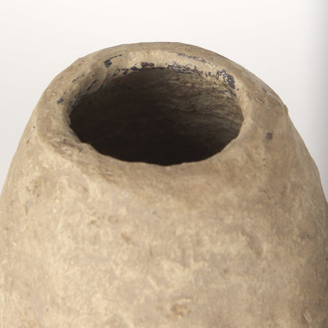 Rundal Small Beige Paper Mache Vase by Mercana at Eve Furniture