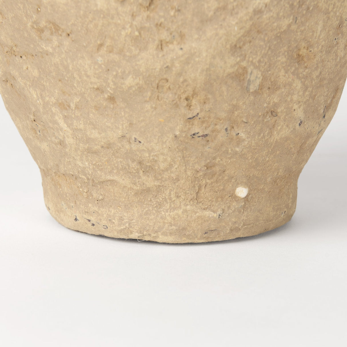 Rundal Small Beige Paper Mache Vase by Mercana at Eve Furniture