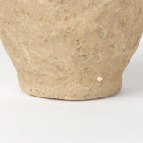 Rundal Small Beige Paper Mache Vase by Mercana at Eve Furniture