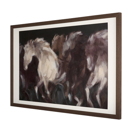 Running Wild - Quick by Mercana Studio Hand Embellished Textured Framed Art Print Matted under Glass by Mercana at Eve Furniture