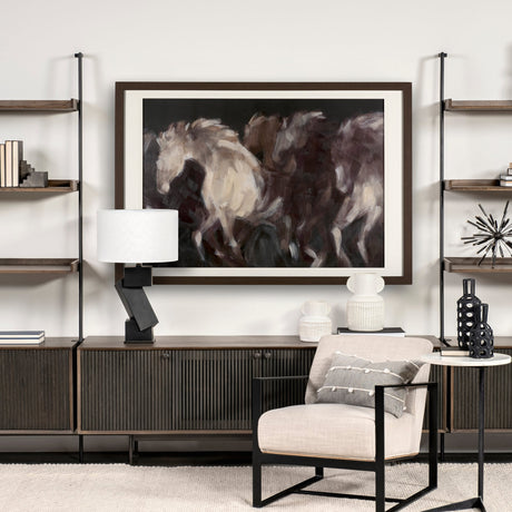 Running Wild - Quick by Mercana Studio Hand Embellished Textured Framed Art Print Matted under Glass by Mercana at Eve Furniture